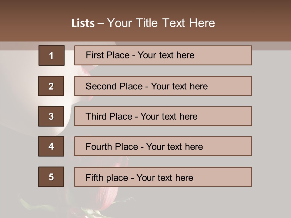 Sensual Woman With Red Rose In Trance PowerPoint Template