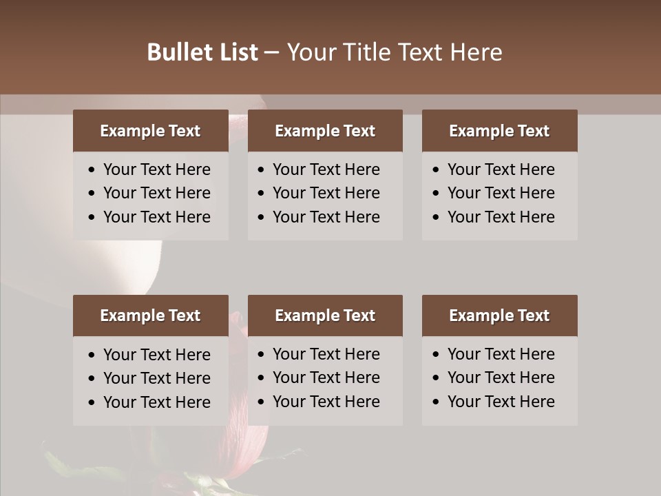 Sensual Woman With Red Rose In Trance PowerPoint Template