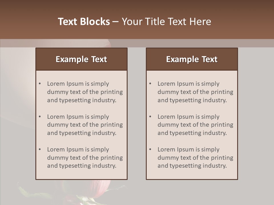 Sensual Woman With Red Rose In Trance PowerPoint Template