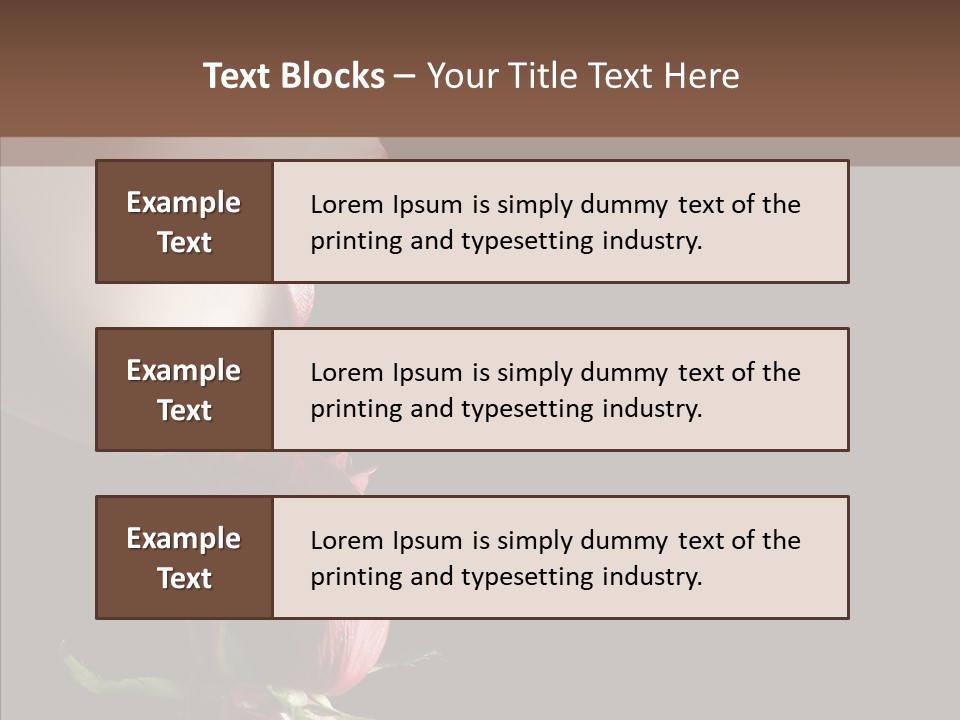 Sensual Woman With Red Rose In Trance PowerPoint Template