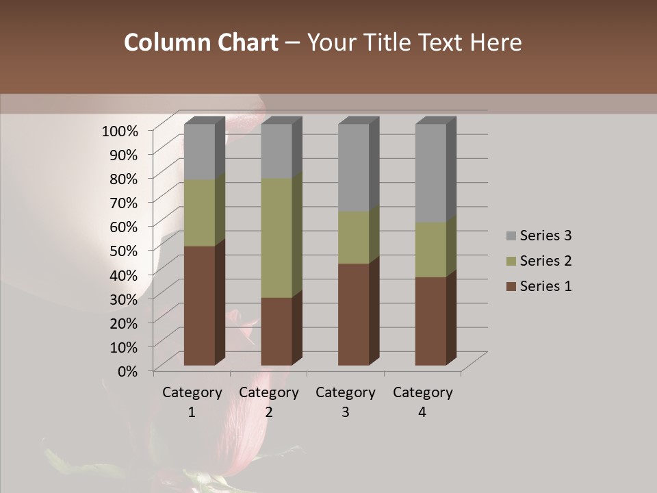 Sensual Woman With Red Rose In Trance PowerPoint Template