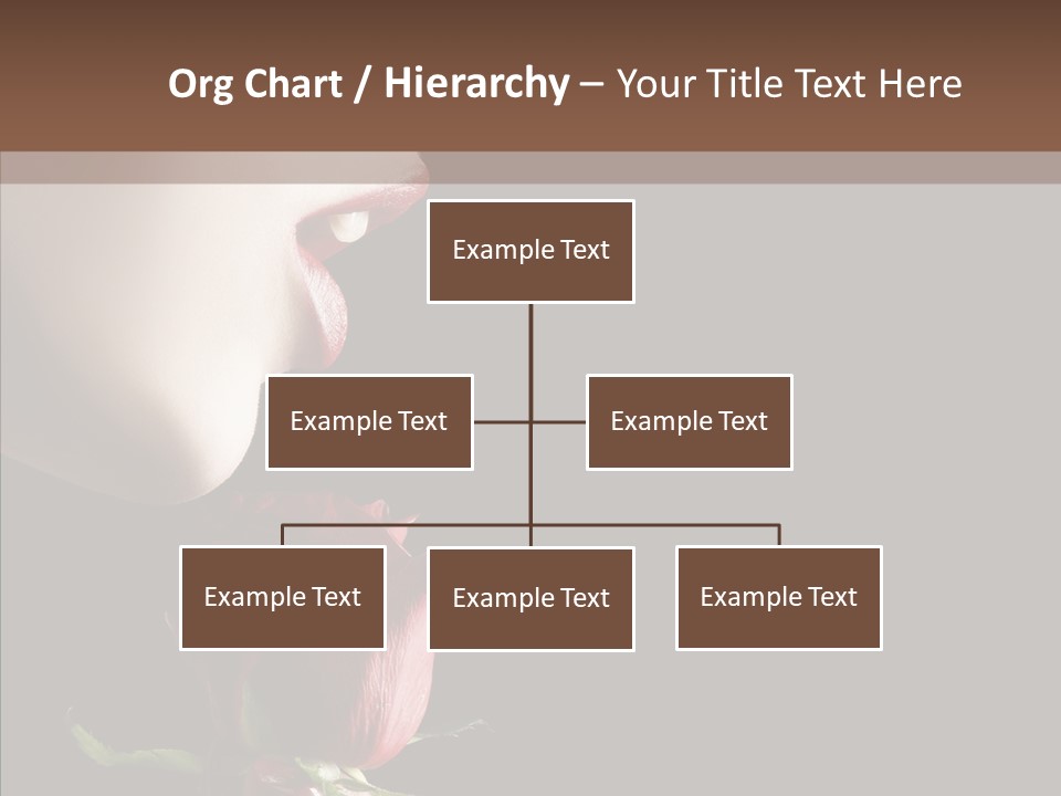 Sensual Woman With Red Rose In Trance PowerPoint Template