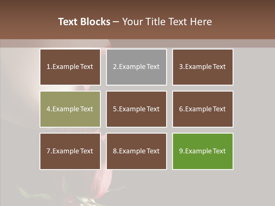 Sensual Woman With Red Rose In Trance PowerPoint Template