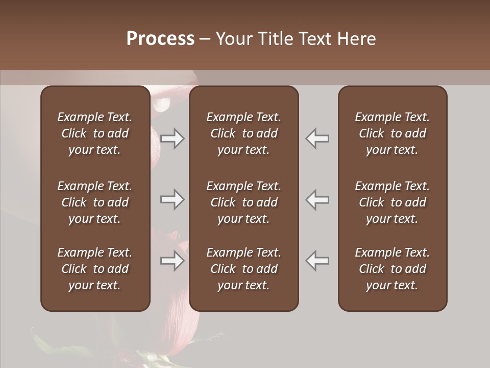 Sensual Woman With Red Rose In Trance PowerPoint Template