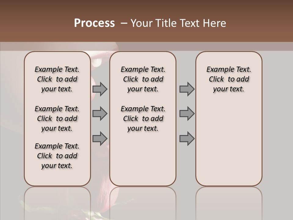 Sensual Woman With Red Rose In Trance PowerPoint Template