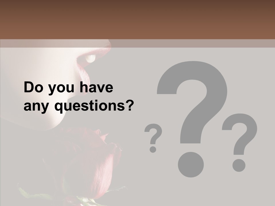 Sensual Woman With Red Rose In Trance PowerPoint Template