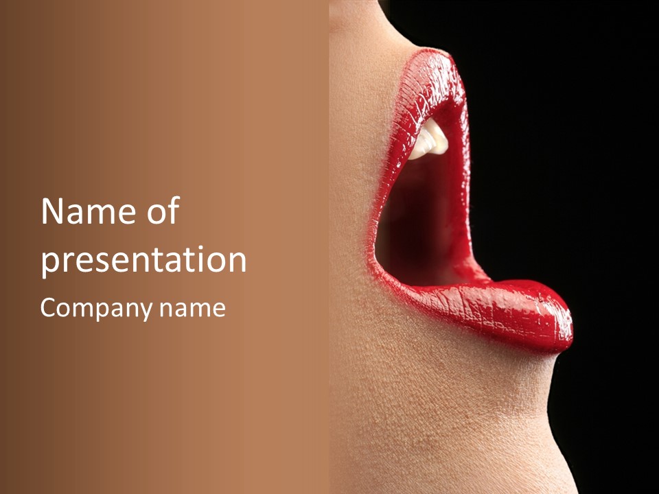 Fun Freedom Lipstick PowerPoint Template
