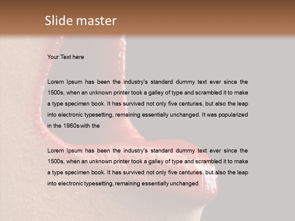 Fun Freedom Lipstick PowerPoint Template