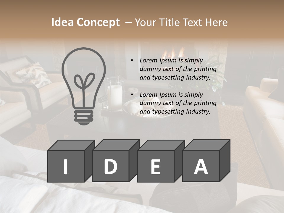 Indoors Home Rug PowerPoint Template