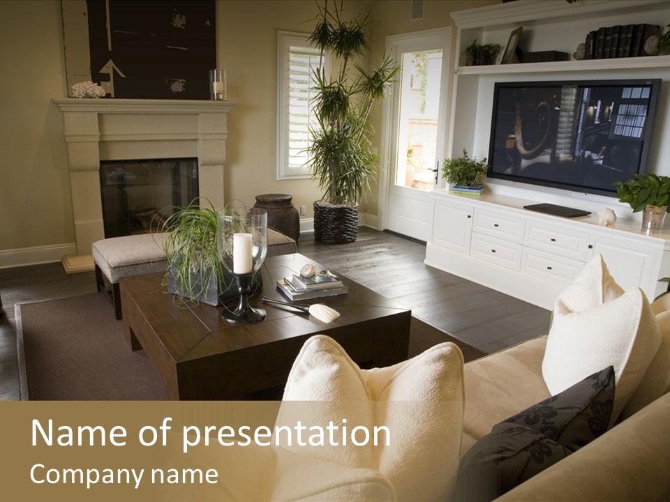 Residential Lounge Study PowerPoint Template