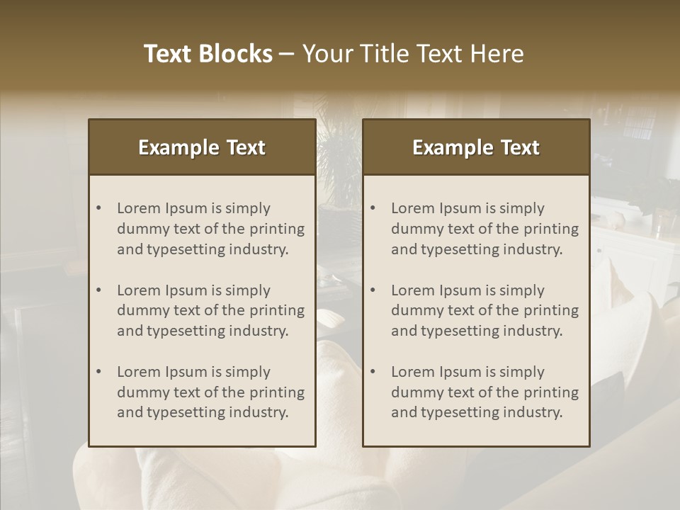 Residential Lounge Study PowerPoint Template