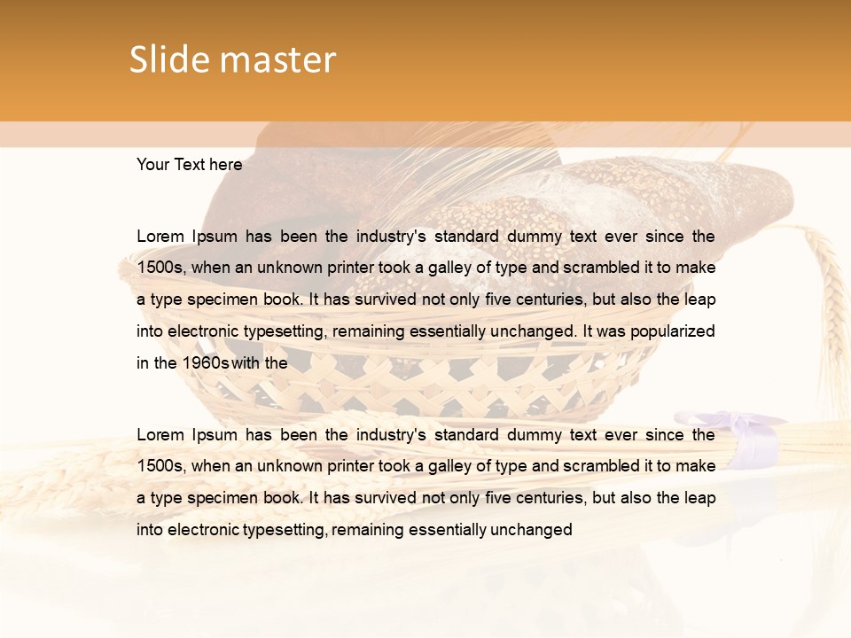 Bunch Spikelets Healthy PowerPoint Template