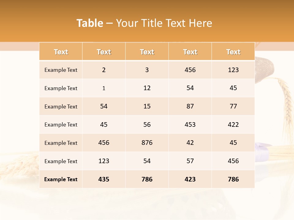 Bunch Spikelets Healthy PowerPoint Template