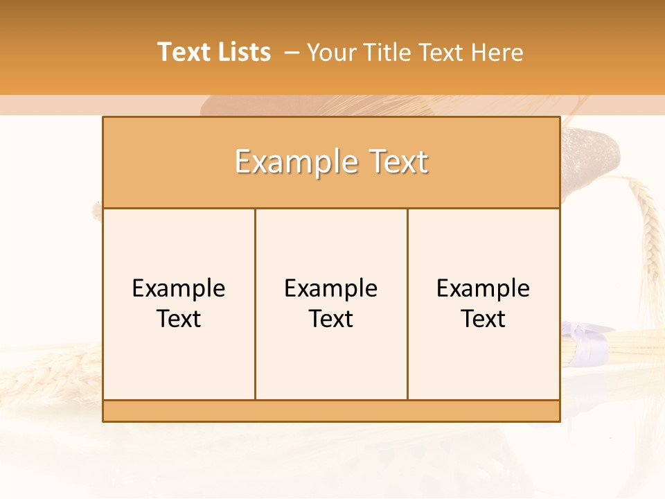 Bunch Spikelets Healthy PowerPoint Template