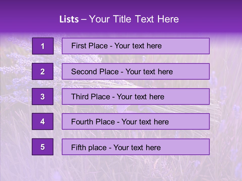 Lavendar Fragrant Agriculture PowerPoint Template