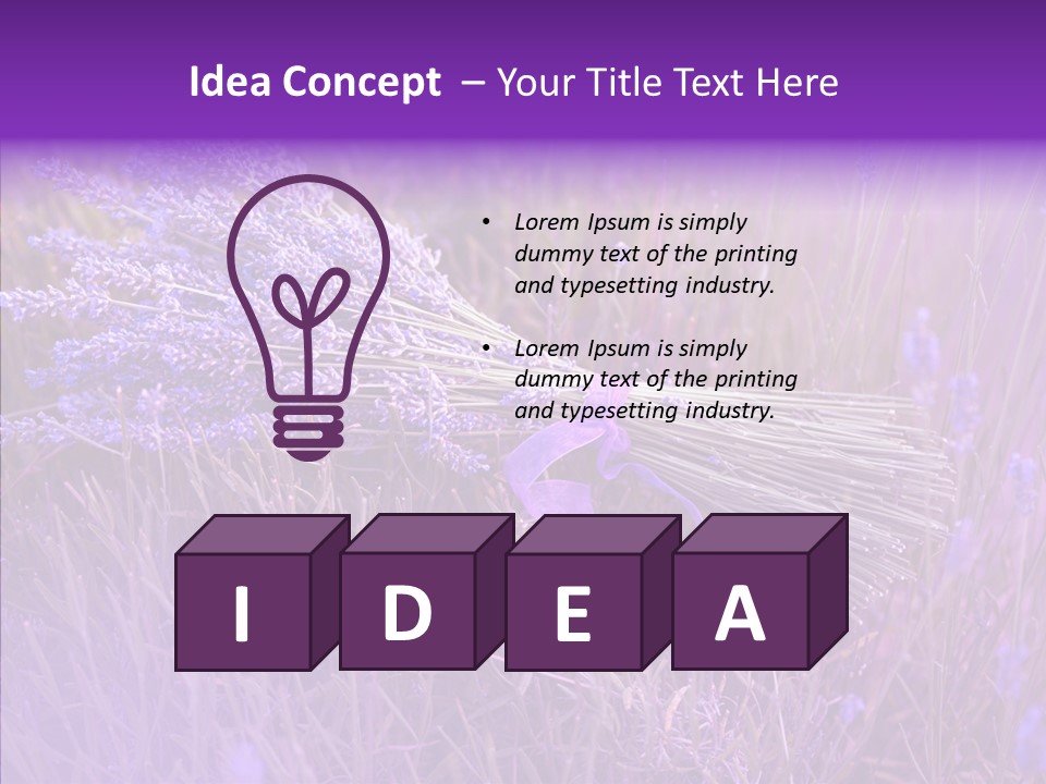 Lavendar Fragrant Agriculture PowerPoint Template