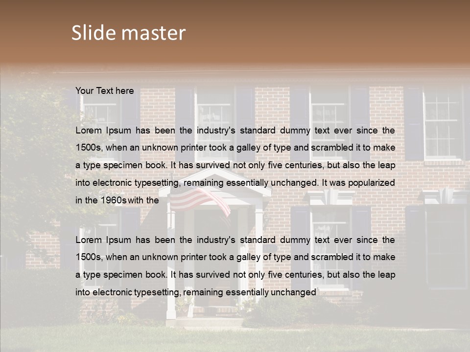 Porch Suburb Entrance PowerPoint Template