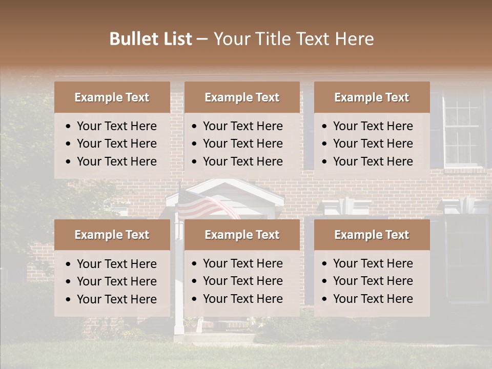 Porch Suburb Entrance PowerPoint Template