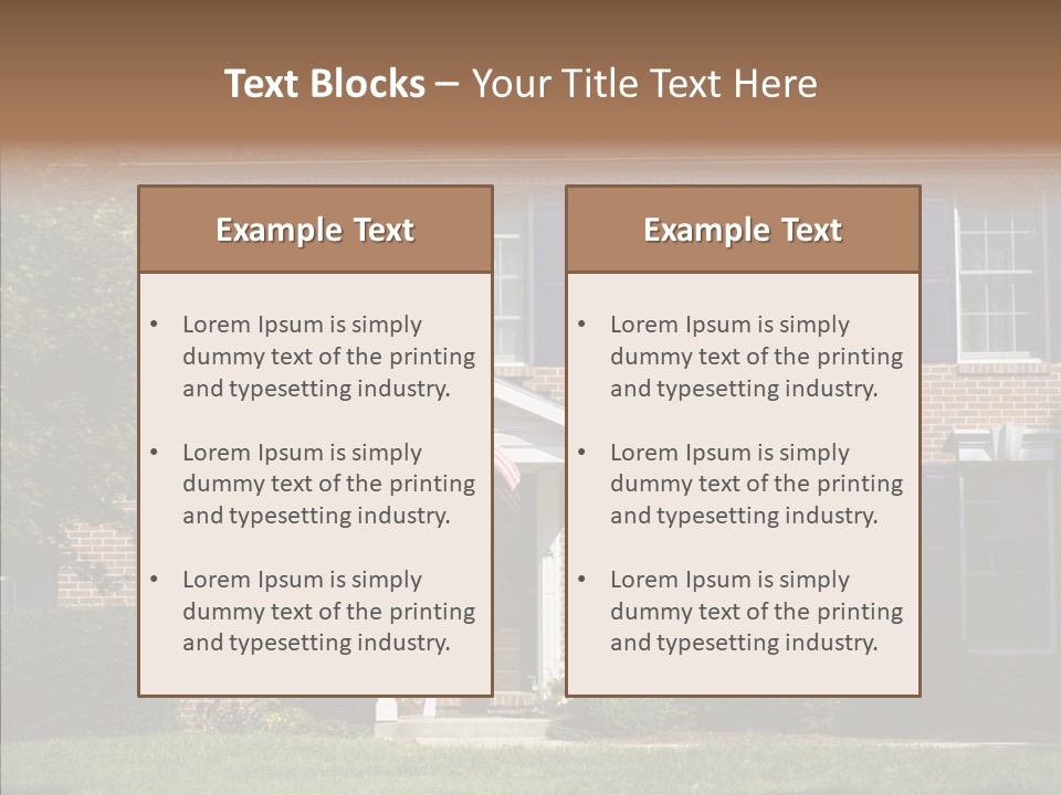 Porch Suburb Entrance PowerPoint Template