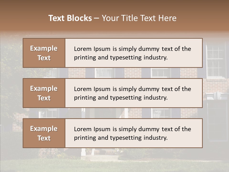Porch Suburb Entrance PowerPoint Template