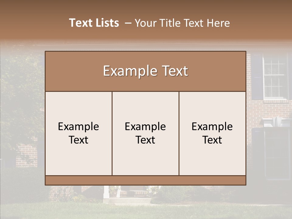 Porch Suburb Entrance PowerPoint Template