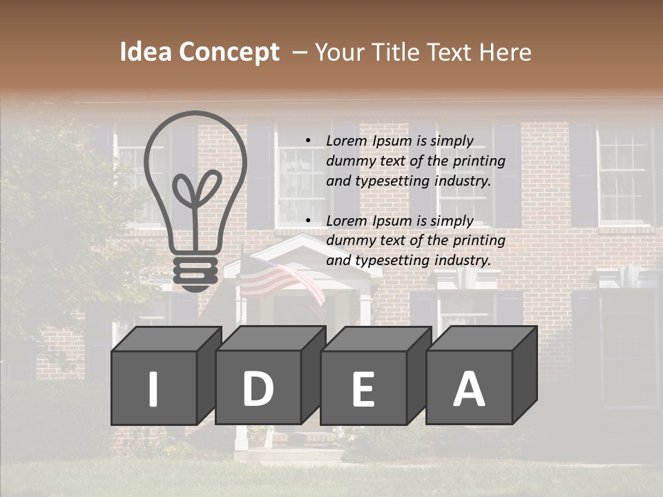 Porch Suburb Entrance PowerPoint Template