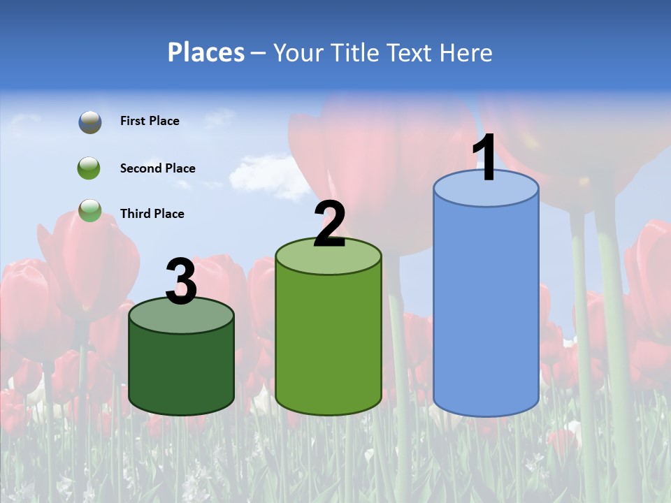 Blue Spring Flower PowerPoint Template