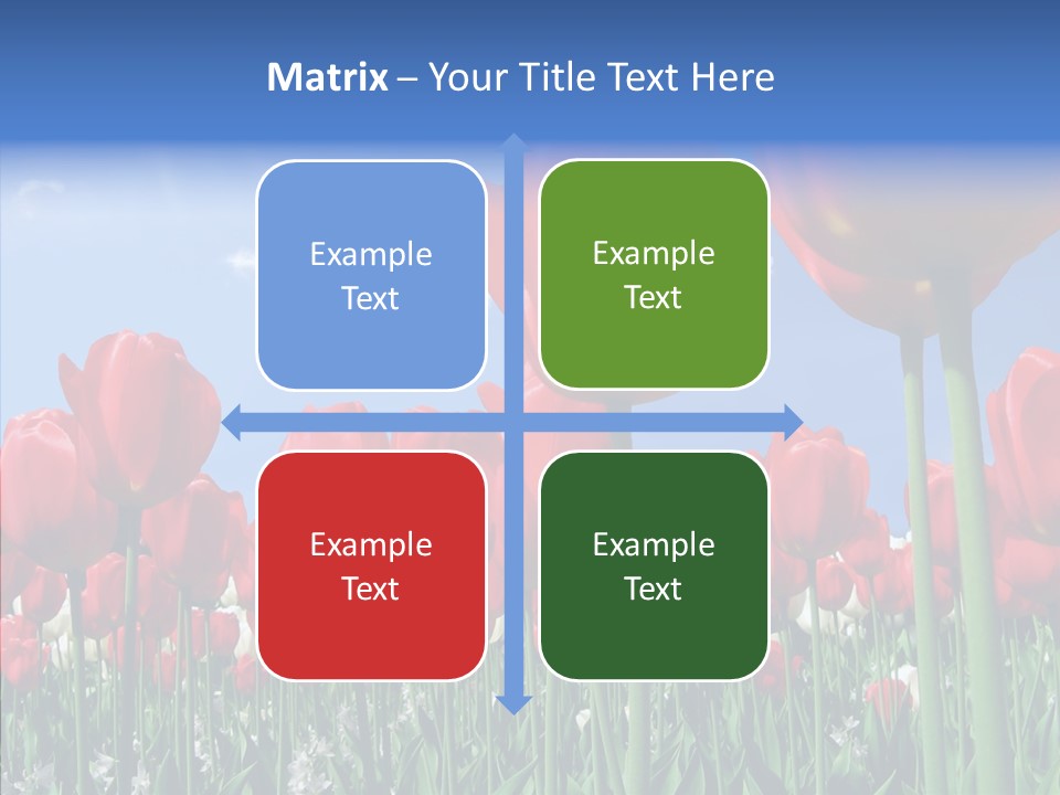 Blue Spring Flower PowerPoint Template