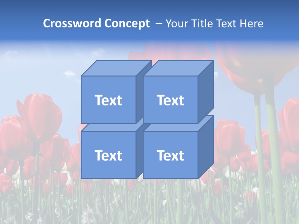 Blue Spring Flower PowerPoint Template