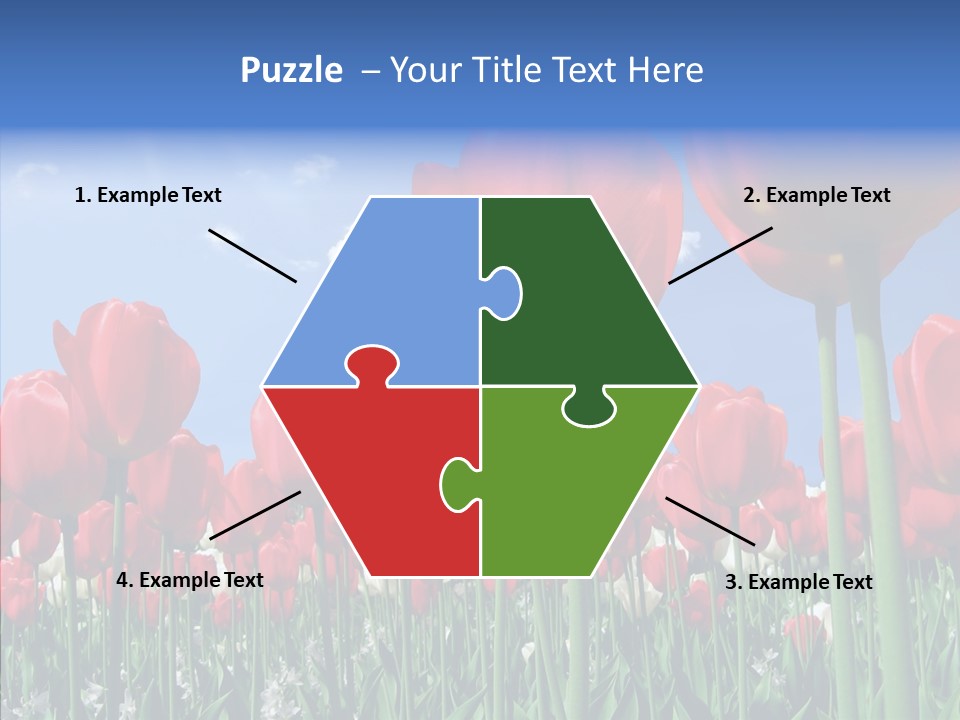 Blue Spring Flower PowerPoint Template