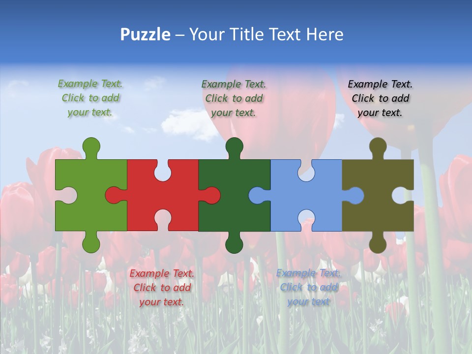 Blue Spring Flower PowerPoint Template