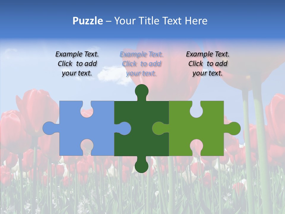 Blue Spring Flower PowerPoint Template