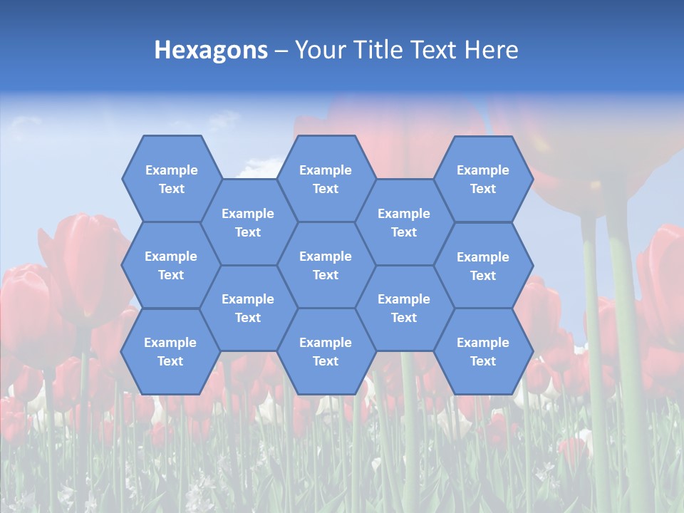 Blue Spring Flower PowerPoint Template