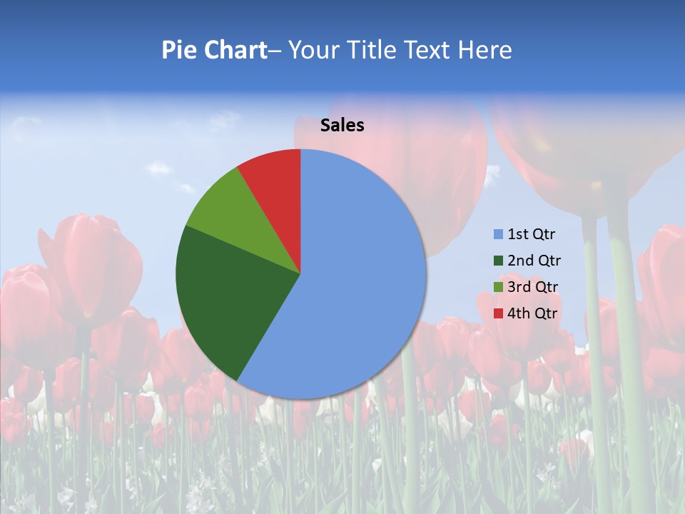 Blue Spring Flower PowerPoint Template