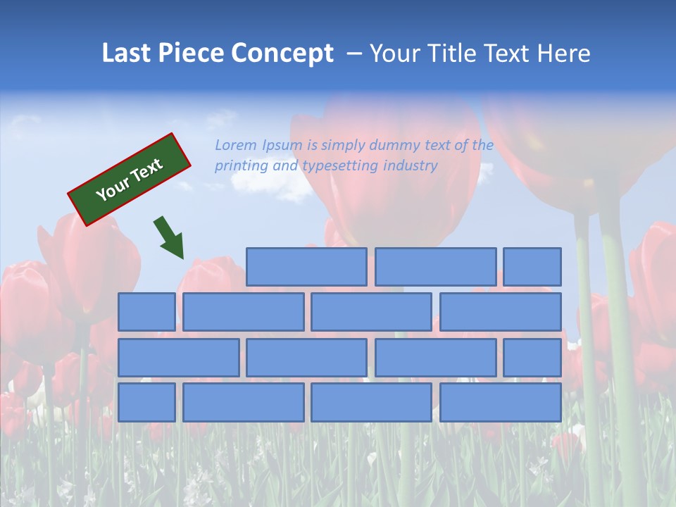 Blue Spring Flower PowerPoint Template