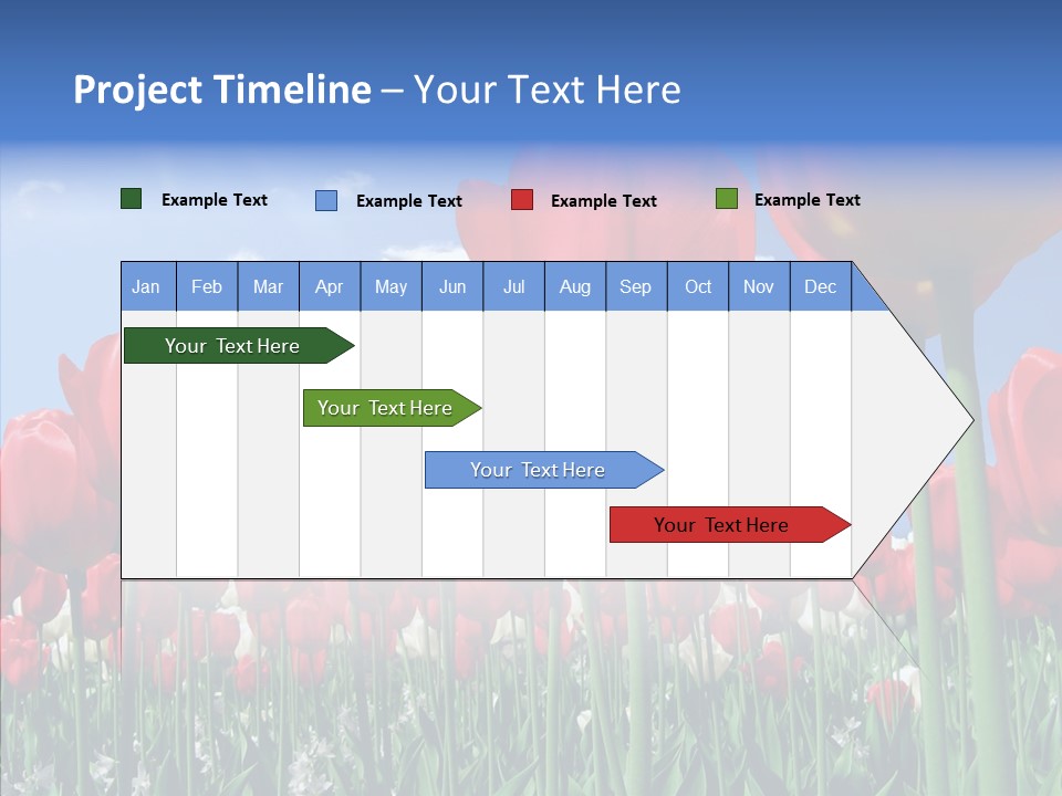 Blue Spring Flower PowerPoint Template