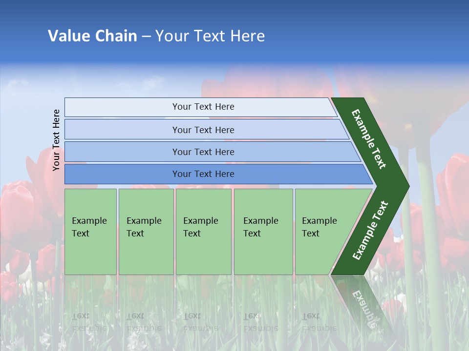 Blue Spring Flower PowerPoint Template