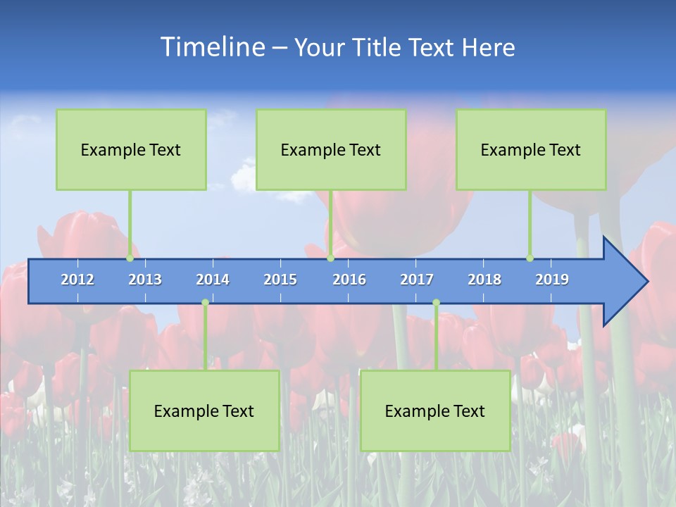 Blue Spring Flower PowerPoint Template