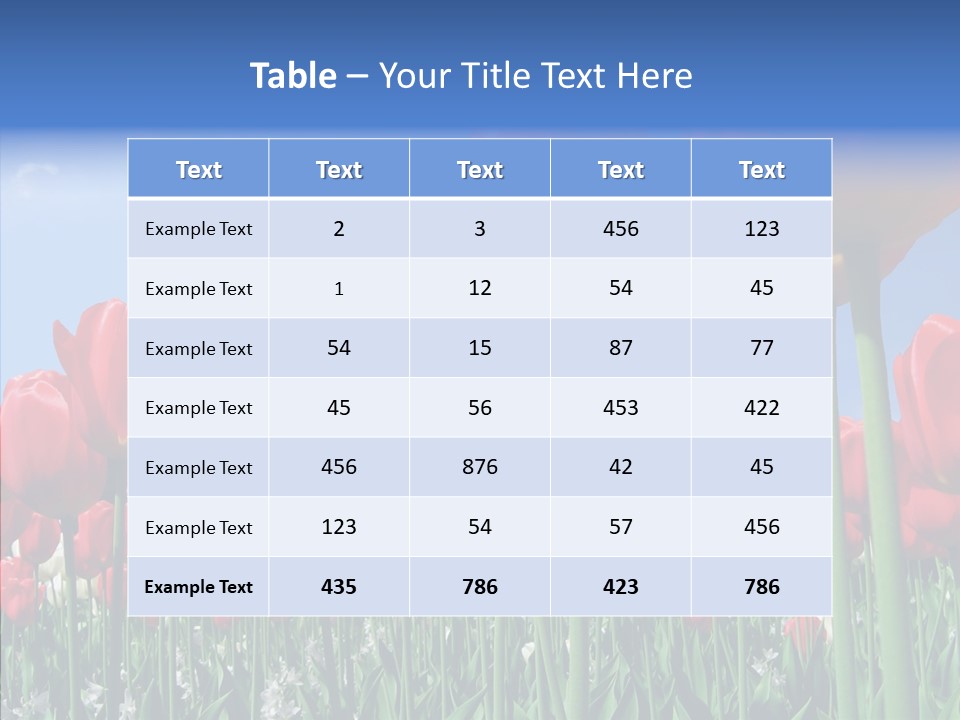 Blue Spring Flower PowerPoint Template