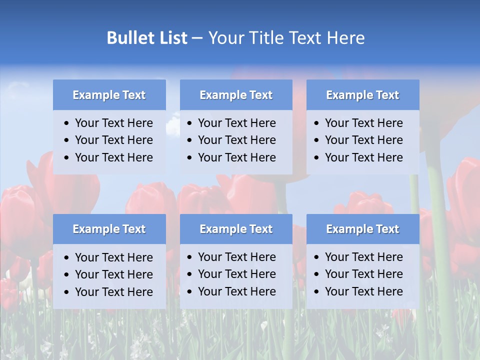 Blue Spring Flower PowerPoint Template