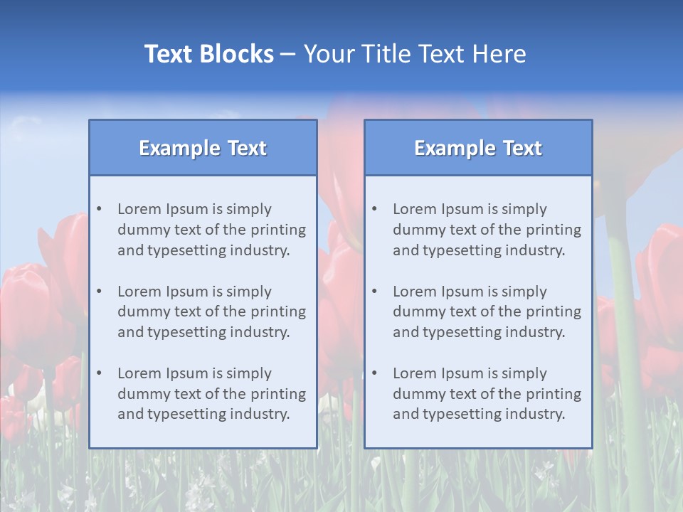 Blue Spring Flower PowerPoint Template