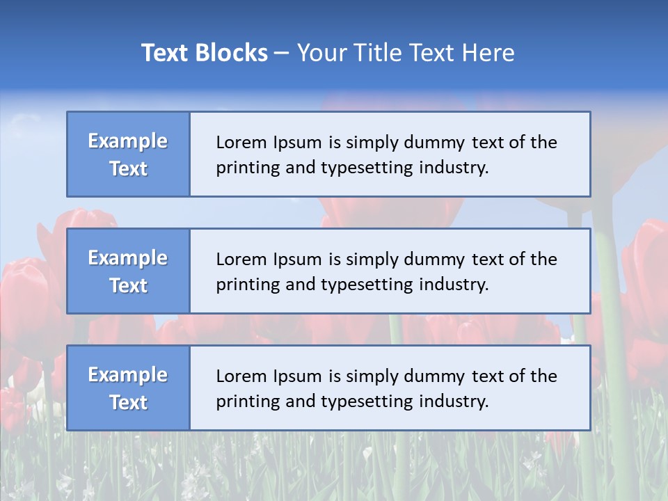 Blue Spring Flower PowerPoint Template