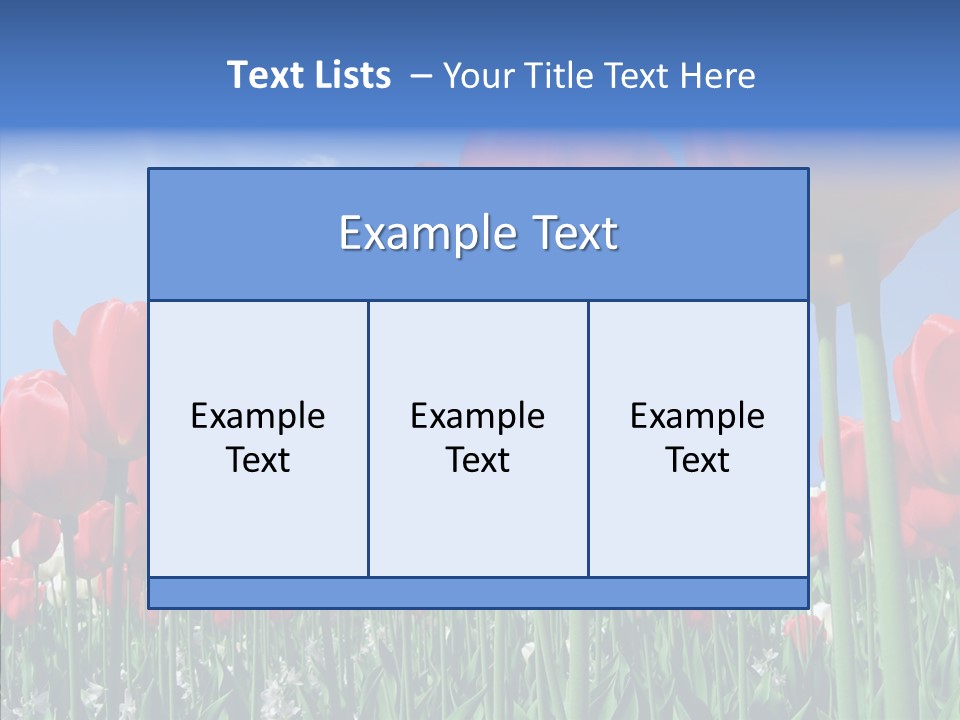 Blue Spring Flower PowerPoint Template