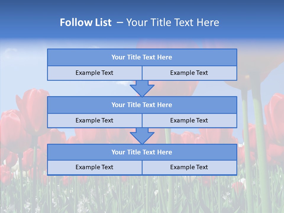 Blue Spring Flower PowerPoint Template