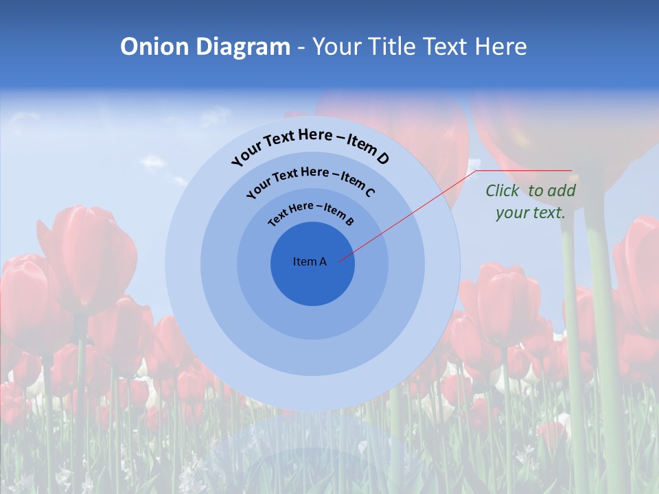 Blue Spring Flower PowerPoint Template