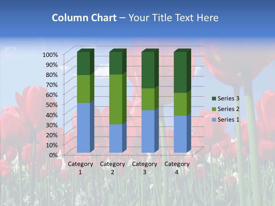 Blue Spring Flower PowerPoint Template
