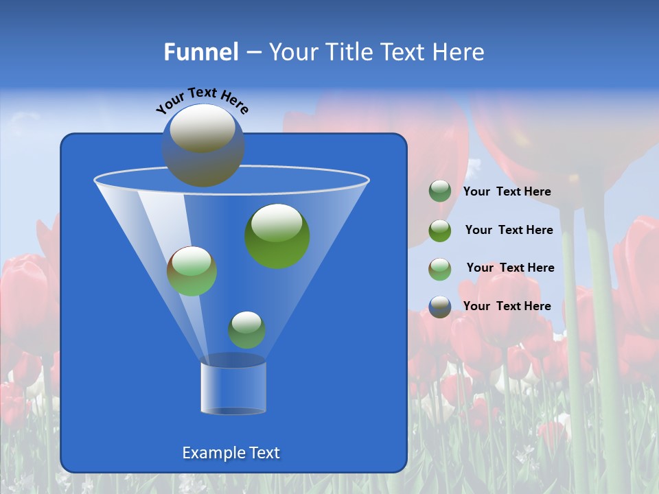 Blue Spring Flower PowerPoint Template