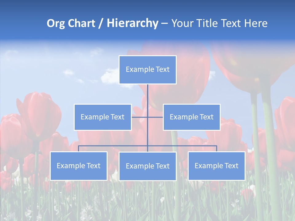 Blue Spring Flower PowerPoint Template