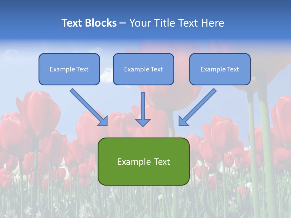 Blue Spring Flower PowerPoint Template