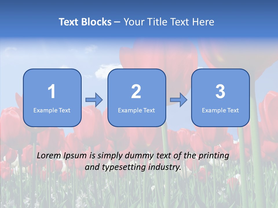 Blue Spring Flower PowerPoint Template